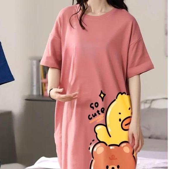 Damai Fashion Jakarta Long Dress Daster Jumbo Wanita Duck Bebek Konveksi Murah Tanah Abang