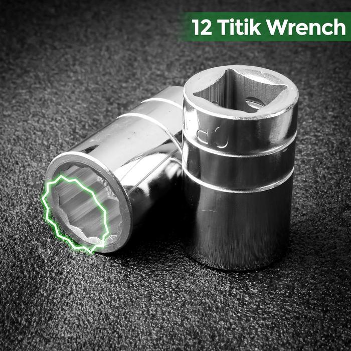 Kunci Socket Wrench Set 26 PCS 3/4 Inch 21-500mm Chrome Vanadium Kuat - 6543