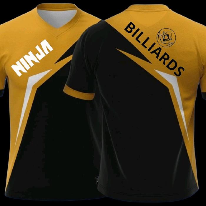 Jersey Ninja Billiard Unisex Bahan Adem berpori