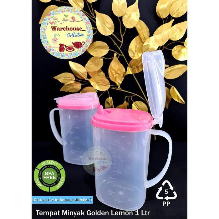 botol minyak goreng/Tempat minyak Golden Lemon 1000ml & 2000ml / 1 liter /2 liter
