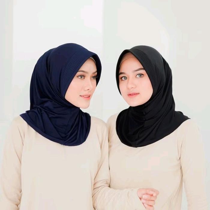 Hijab Instan Hijab Bergo Instan Hamidah Size S Jersey Premium - Jilbab Instan Hamidah Pet Antem By A