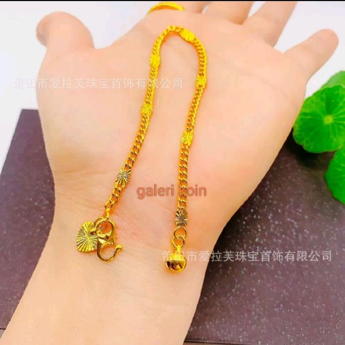 G&K Galeri Koin - Gelang Koin Motif Tikar Gelang Tikar Warna Emas Koin