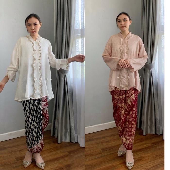 Aisha set /set batik/ set brukat Wanita /set kondangan / kebaya wisuda / kebaya lamaran Setelan