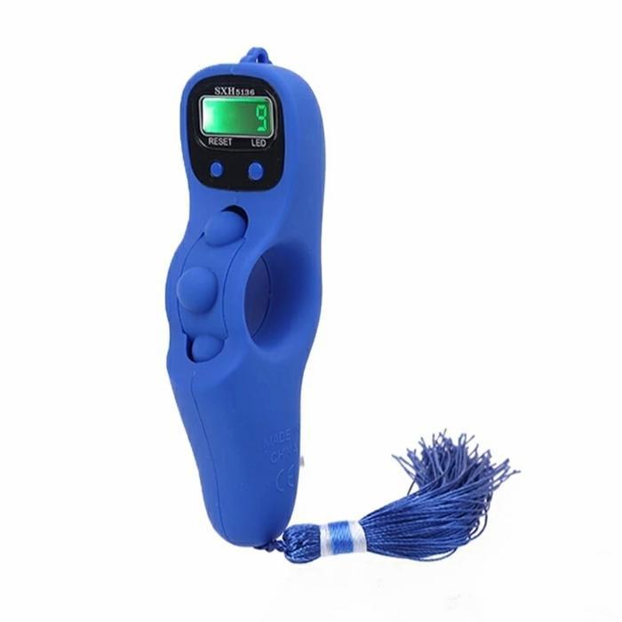 Tasbih Digital Ibadah Doa Zikir Muslim Lampu LED Premium - Biru Blue - SXH5136 - SKU 2.012.0079