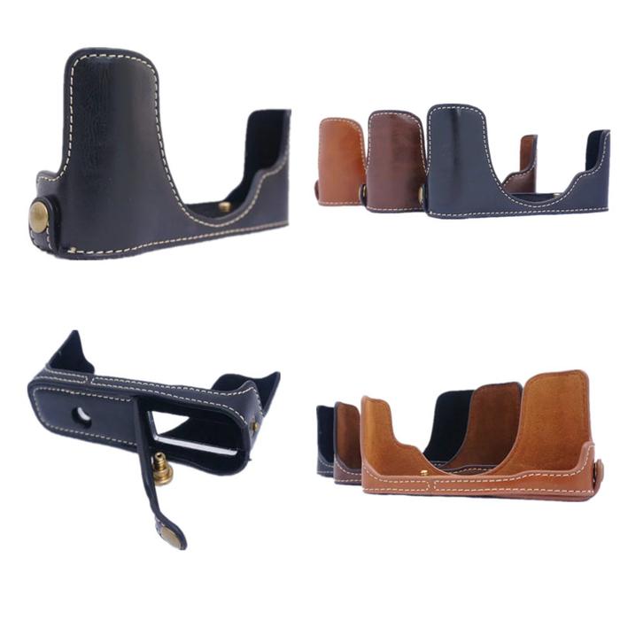 Half Body Camera Bag PU Leather Case For Fujifilm Fuji X10 X20 X30