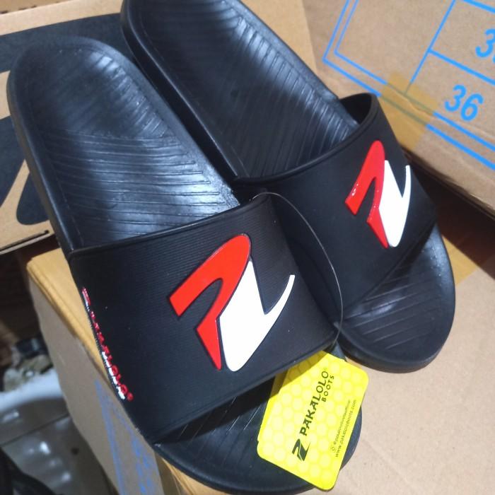 sandal karet pria asli merk Pakalolo original acd03 hitam merah putih