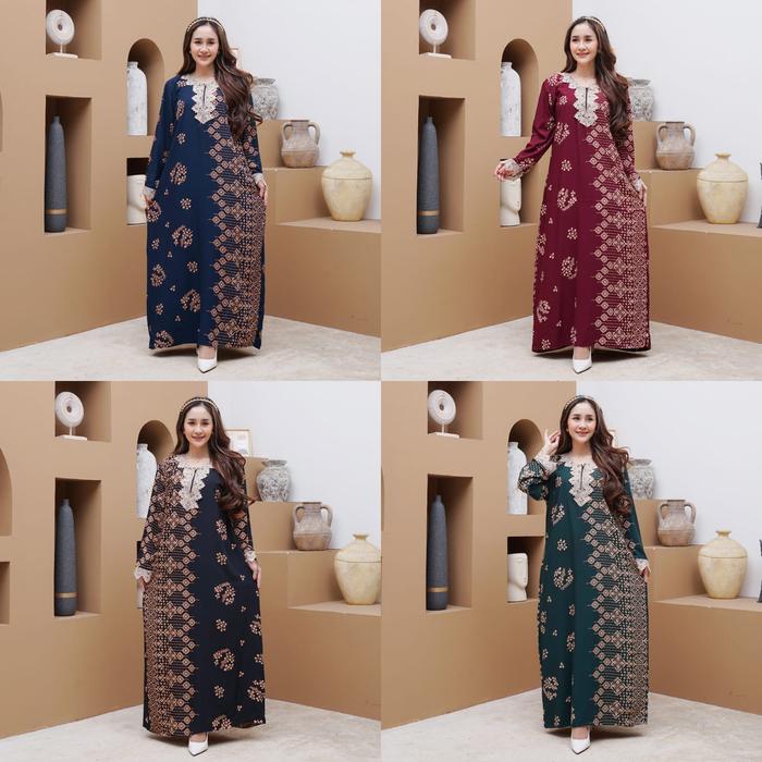 GROSIR DASTER ARAB BUSUI BROKAT RENDA AKAR | RAYON SUPER GRADE A | RENDA MILO Dress Bumil Wanita Pen