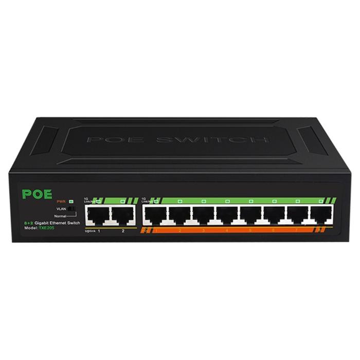 8-port Full-gigabit Poe Switch +2 Gigabit Uplink EN8850+IP858 VLAN