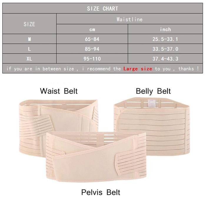 3 in 1 Postpartum Belly Belt Tummy Band Girdles Corset Body Shaper Strap Postnatal C-Section Waist T