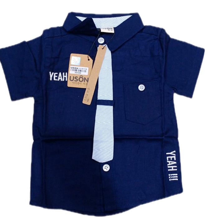 USON Kemeja USON 0-6 Bulan Cowo 1S5482A Premium Kids Wear Setelan Anak Laki-laki Usia 0 Bulan hingga