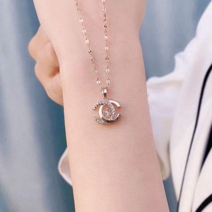 Kalung titanium rose gold roti cane 004