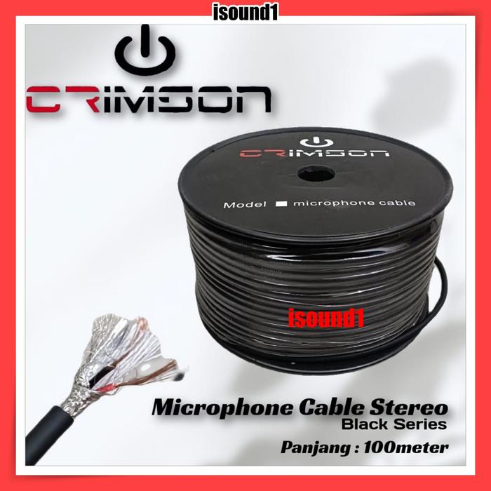 New MURAH KABEL AUDIO MIC MICROPHONE STEREO ORIGINAL CRIMSON HARGA 1 ROLL 100 METER