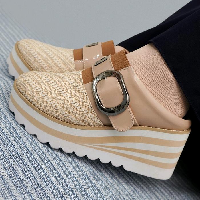 ESYU - Amba cream- Sandal Wedges