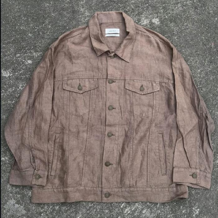 Mila Owen Linen Trucker Jacket
