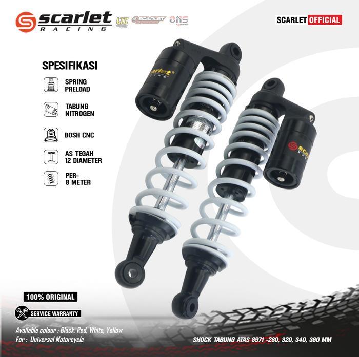 SCARLET RACING Shock Motor Skok Tabung Atas 8971 UK 280 320 340 360 MM