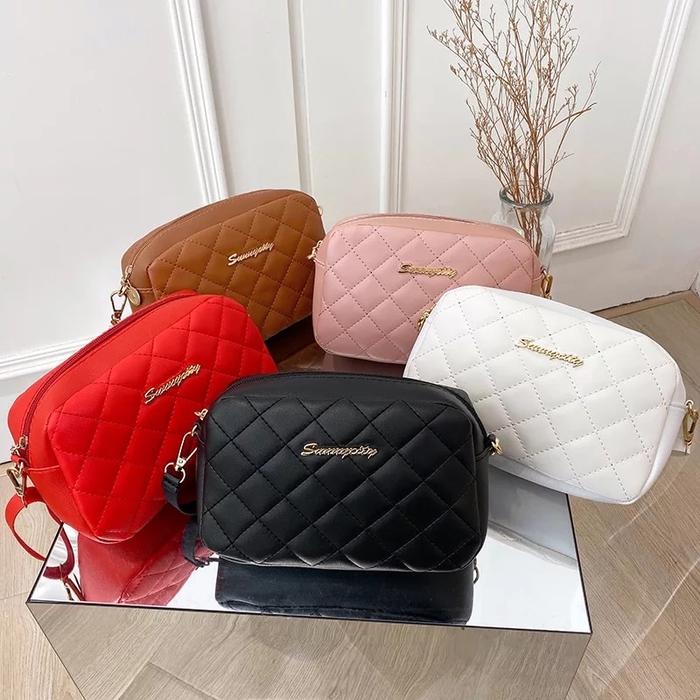 Tas Selendang Motif Bordir Wanita Cantik Warna Warni Lucu Style Untuk Jalan-Jalan