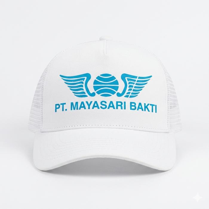 CREW BUS MAYASARI BAKTI - Topi Trucker Sablon Dewasa Unisex - Topi Jaring bisa custom logo Satuan
