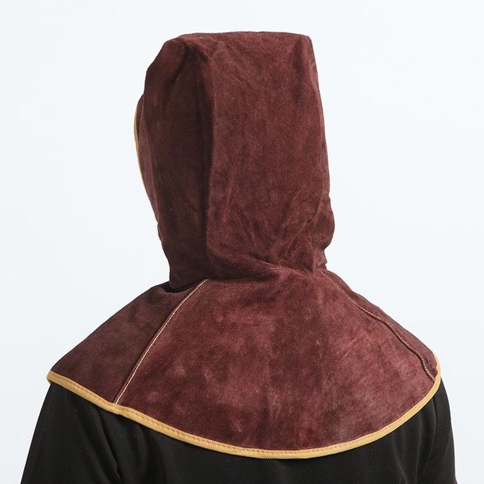 Cowhide Welding Cap Head Wearing Shawl Welding Cap Protective Mask