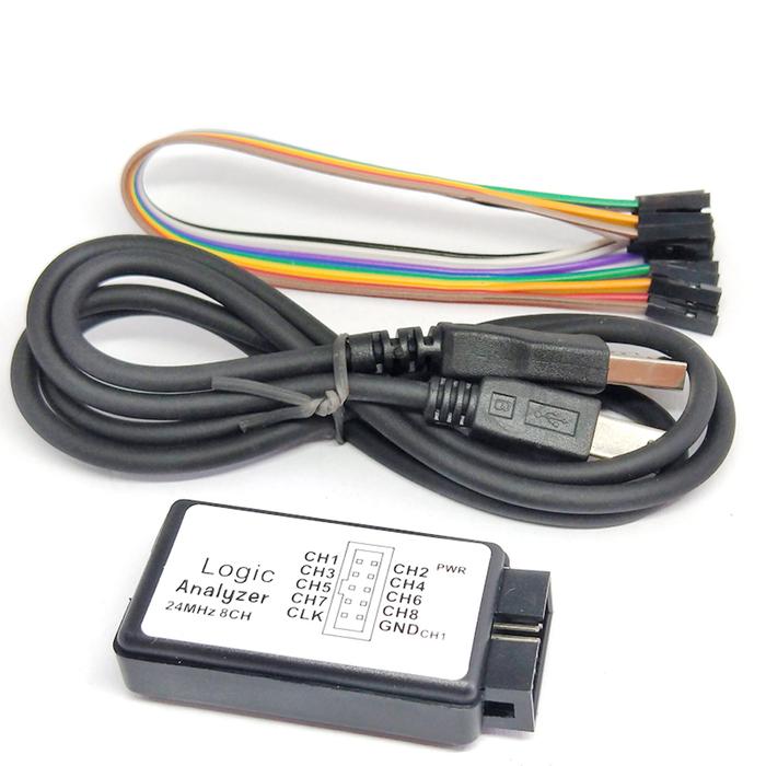 USB Logic Analyzer  24MHz 8 Channel 24M/seconds Logic Analyzer