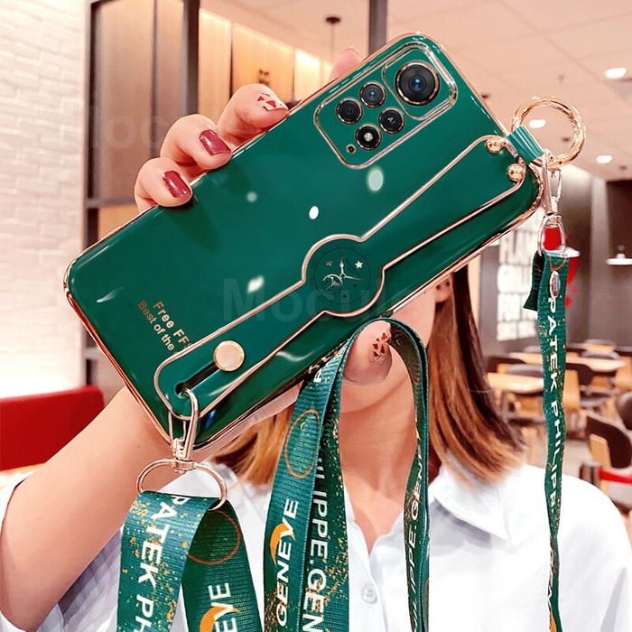 Untuk Xiaomi Redmi Note 11 Case + [Lanyard + Gelang Dudukan]