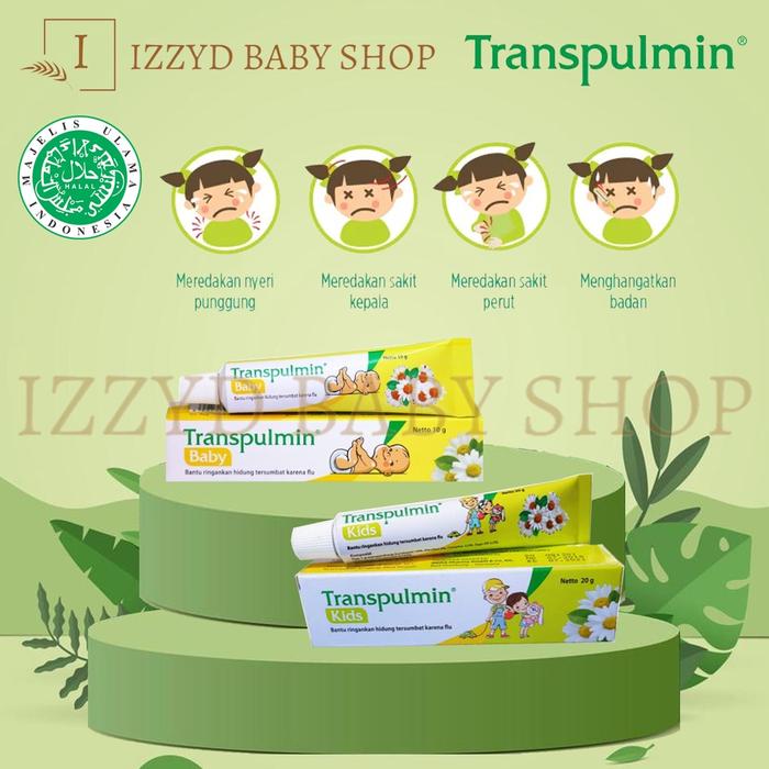 TRANSPULMIN BABY / Transpulmin KIDS Balsam Bayi Anak 20 Gr / 10 Gr (meringankan hidung tersumbat kar