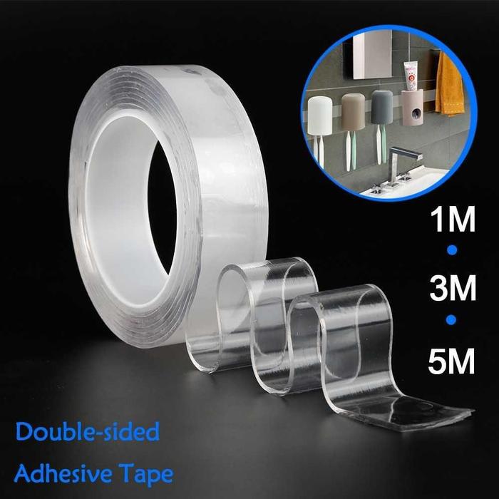 Double Tape Perekat No Trace Washable Sticker Perekat Dinding Perekat HP Double Tape Magic Double Ta