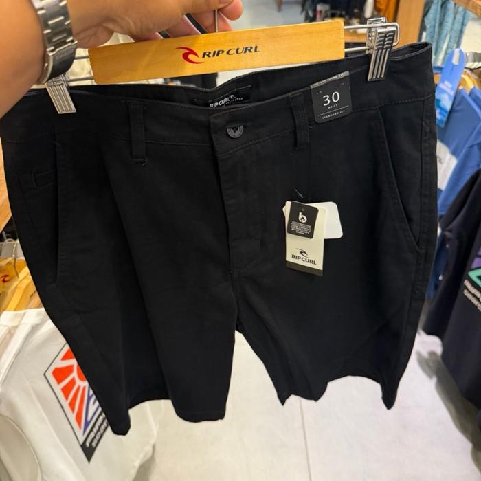 Celana Pendek Pria Rip Curl Original P25 Classic Surf Chino Walkshort Black New