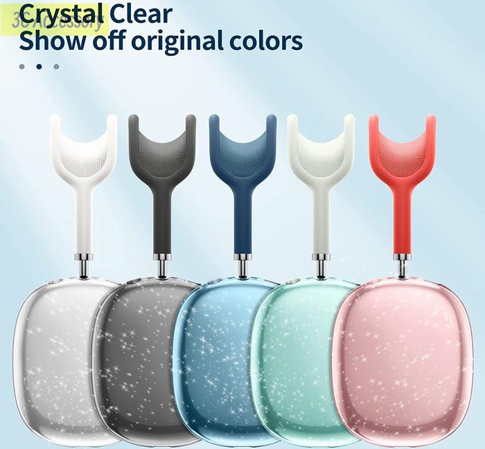 For Airpods Max accessory transparent sparkling protective case black set Silicone protective case f