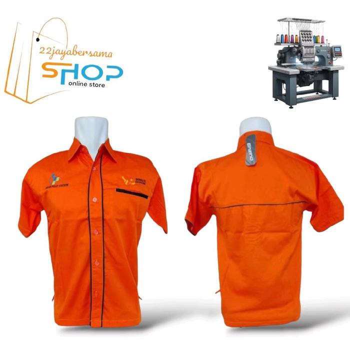 kemeja BPS Sensus lengan pendek•Baju bps sensus full bordir•Seragan bps sensus