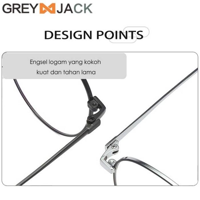 L✪QZ GREY JACK KACAMATA ANTIRADIASI BLUERAY OVAL FASHION KOREAN STYLE 29211 F㊛1T