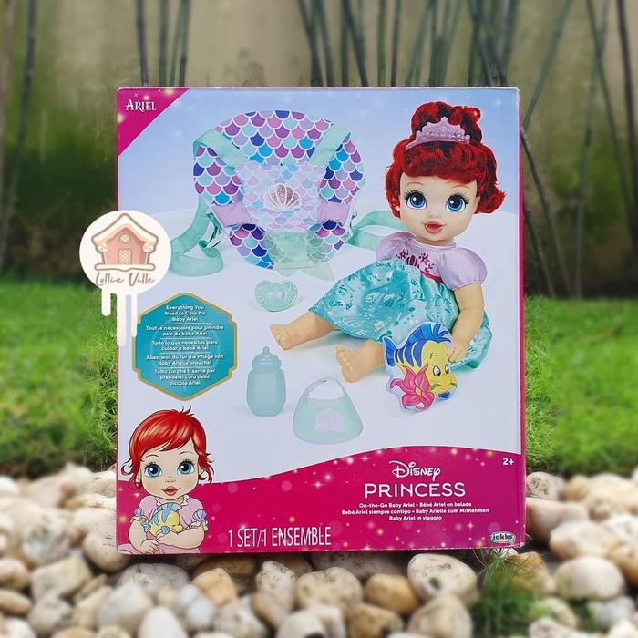 Disney Princess Ariel Baby Doll Delu e with Tiara Plush
