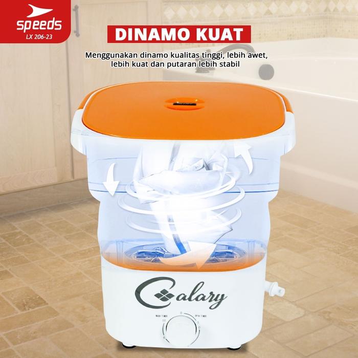 SPEEDS Mesin Cuci Mini Mesin Cuci Lipat Washing Machine Hemat Energi Murah Mesin Cuci Pengering Port