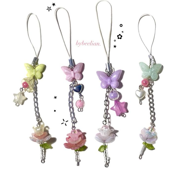 Charmphone Straphone Bunga | Gantungan Kolbuk | Keychain cantik