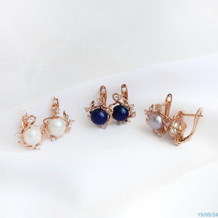 anting giwang mutiara air tawar titanium