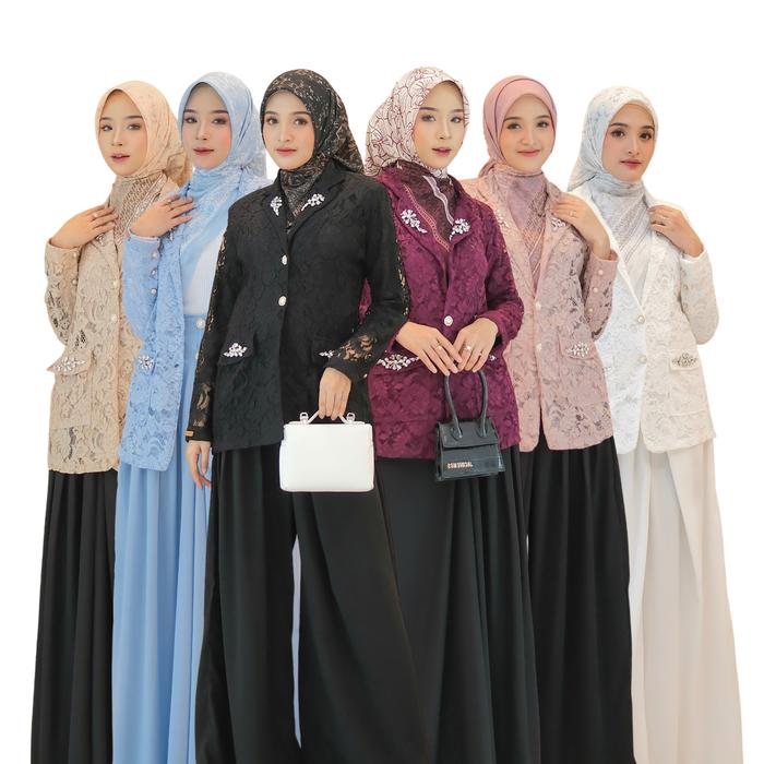 Vellaloka - Glamora Blazer Series | Baju Atasan Wanita Muslimah Stylish Modern Premium Alcavella