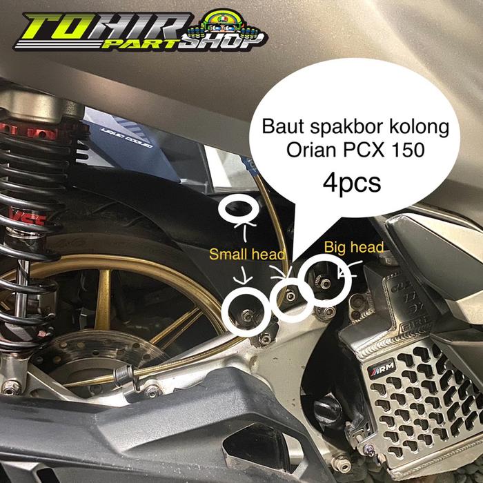Baut Spakbor kolong ori PCX 150 Stainles Heng (4pcs)