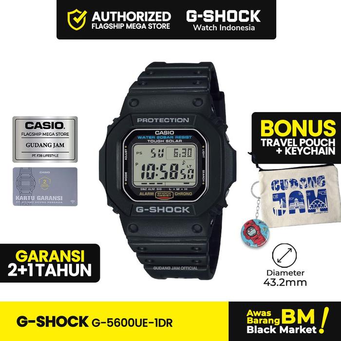 G-Shock GShock G-5600UE-1DR G-5600UE G-5600 G5600UE G 5600UE Waterproof Watches Kaca Stainless