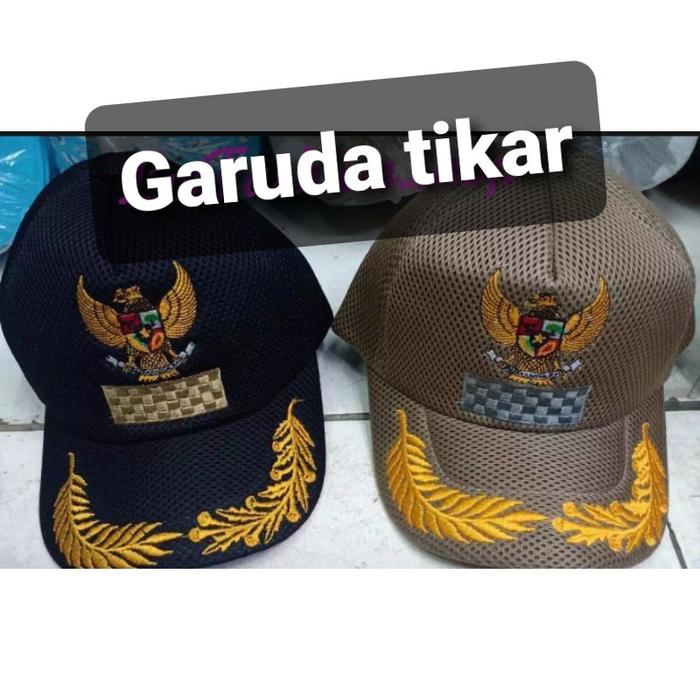 TOPI GARUDA PADI KAPAS - TOPI GARUDA KREM PADI KAPAS JARING DOUBLE MESH