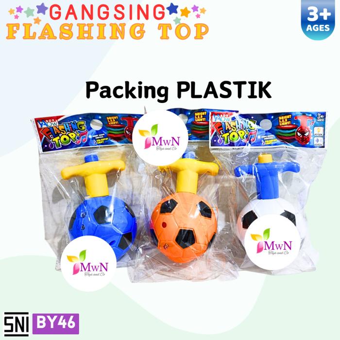 MWN Mainan Gangsing Musik dan Lampu BOLA SEPAK BY46