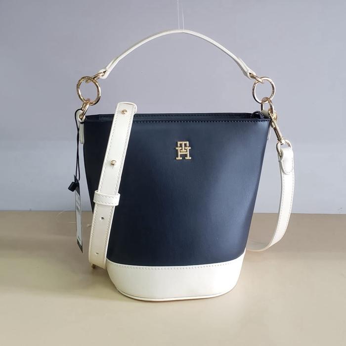 TH bucket leather 13,5-21x20x12,5 navy multi