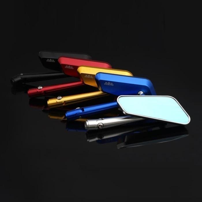 Spion Sirkuit Circuit Full CNC Kaca Biru / Bening Mirror Black Diamond 004 Universal Semua Motor Nma