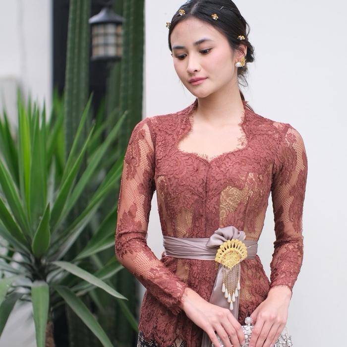 Kebaya Celia || Kebaya Bali Kebaya Moderen Kebaya Wisuda Kebaya Kondangan Kebaya Semi Tule  Prancis 