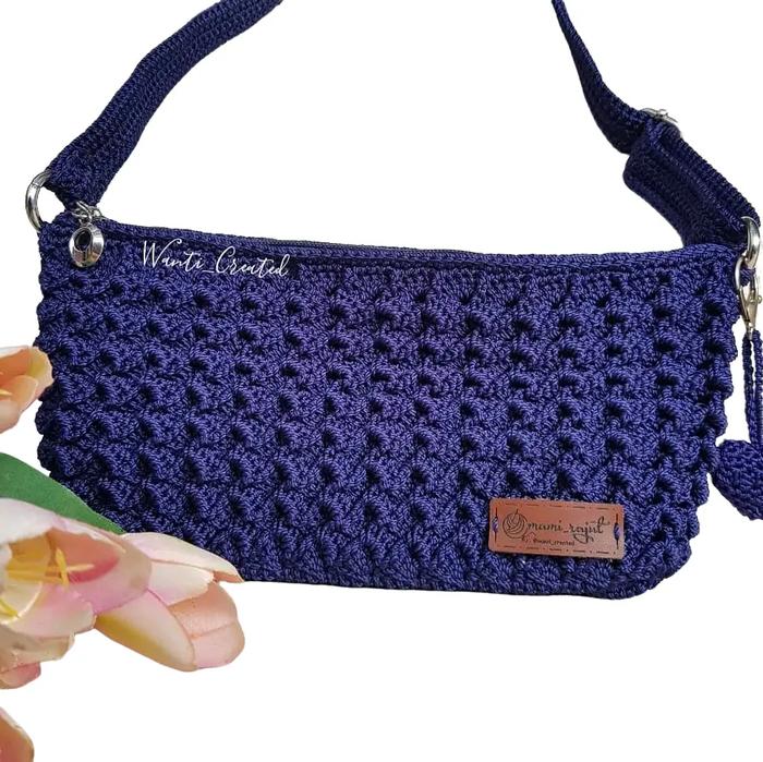 Wanti Created - Tas Rajut prada - tas bahu slempang untuk bepergian mambwa barang