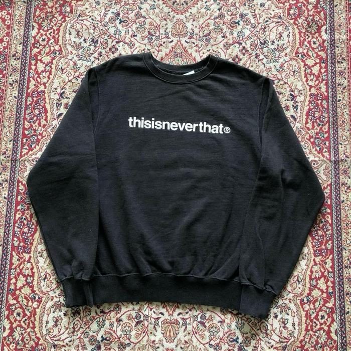 Jaket Thisisneverthat center logo crewneck  jacket i585