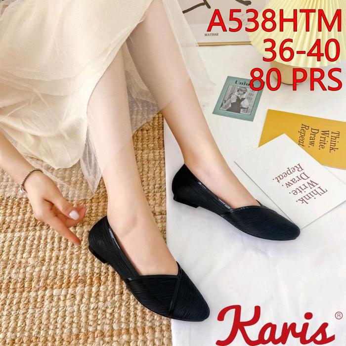 Sepatu Slim Lancip Karet Jelly Cewe Dewasa Flat Shoes Wanita Selop Kasual Kerja