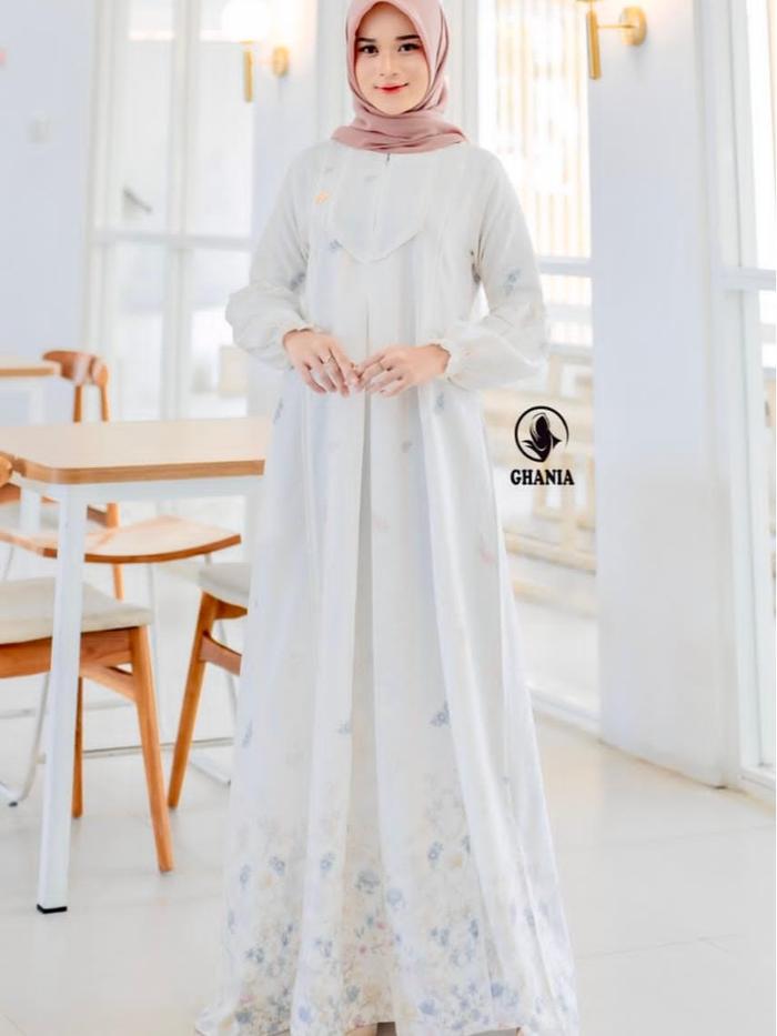 GAMIS GHANIA NEW COLLECTION AURELIA BEST SELLER NEW BAHAN JAQUARD EMPAT VARIASI WARNA GAMIS FORMAL E