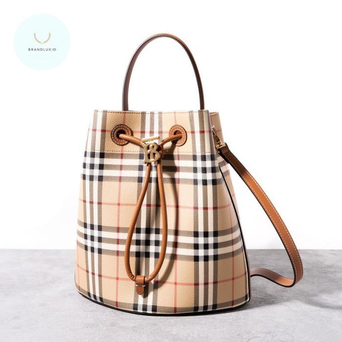 Burberry Small TB bucket bag  Archive Beige Briar Brown