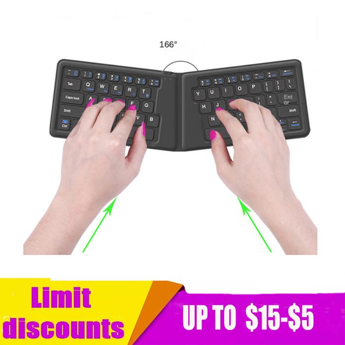 Missgoal Foldable Bluetooth Keyboard  Rechargeable Wireless Keyboard