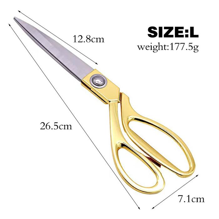 Gunting Kain Gagang Emas / Gunting Bahan Kain / Gunting Potong Bahan Kain / Tailor Scissors