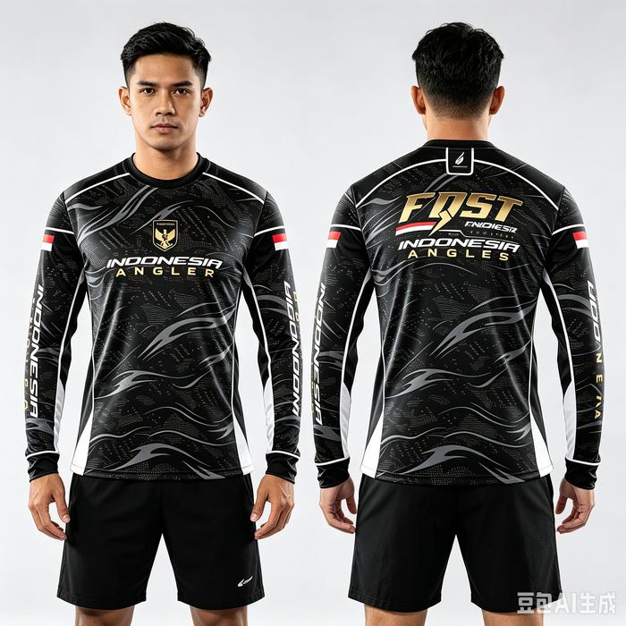 Jersey Mancing Lengan Panjang Indonesia Angler Dryfit Anti UV Baju Mancing Outdoor Pria Wanita